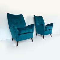 Coppia di poltrone attr. Gio Ponti per ISA Bergamo