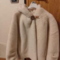 pelliccia bianca tg s/m