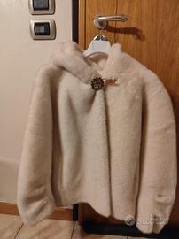pelliccia bianca tg s/m