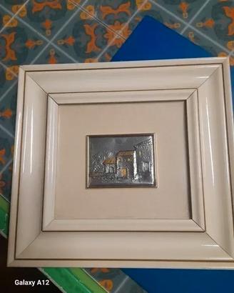 Quadro con foglia argento