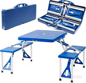 Tavolo da pic nic richiudibile con 4 sedie