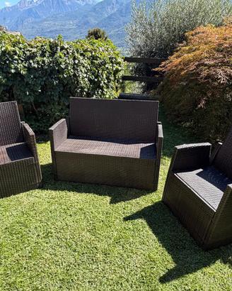 Set da giardino in rattan