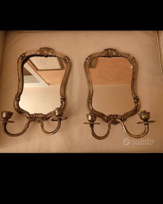  coppia specchiere argento 