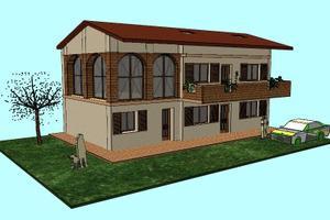 Casa da ultimare + giardino + tettoia garage