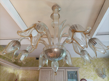 Lampadario in vetro di Murano