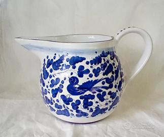 Grande brocca ceramica maiolica vintage Bolgheri 