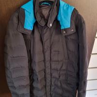 piumino Trussardi Jeans nero e celeste tg.50