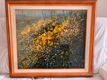 Dipinto olio su tela di stile impressionista