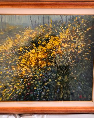 Dipinto olio su tela di stile impressionista