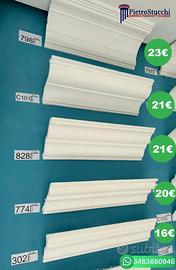 cornice in gesso liscia modanature gole profili