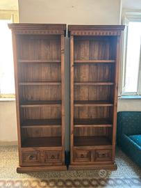 Coppia libreria legno