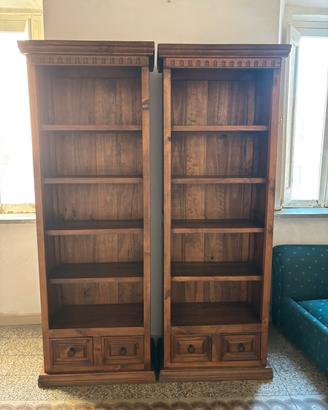 Coppia libreria legno