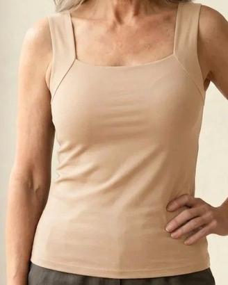 Top donna senza maniche traspirante con reggiseno