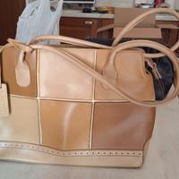 borsa pelle beige