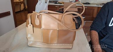 borsa pelle beige