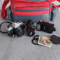 Reflex 35mm Fujica con accessori