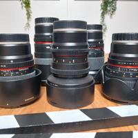 Kit 5 Obiettivi Video Samyang - Attacco Sony-E