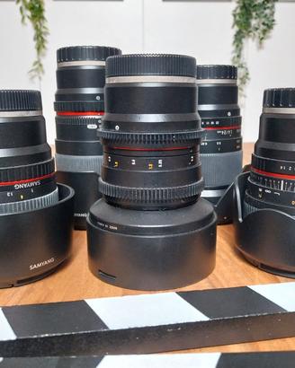Kit 5 Obiettivi Video Samyang - Attacco Sony-E