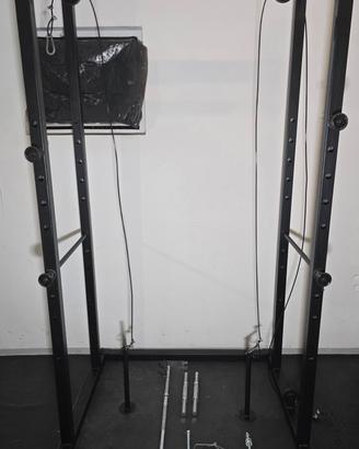 Rack con panca lombari addominali