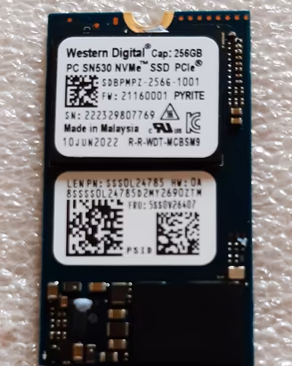 SSD PCIe NVMe 256 GB Western Digital -(HD03)