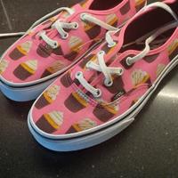 Vans authentic rosa con cupcake