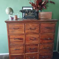 Cassettiera legno massello 12 cassetti