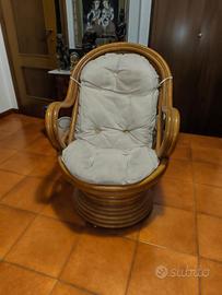 poltrona da esterno o interno bambu 