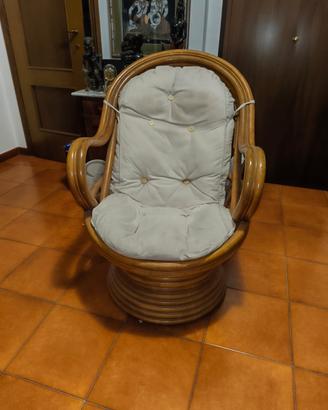 poltrona da esterno o interno bambu 