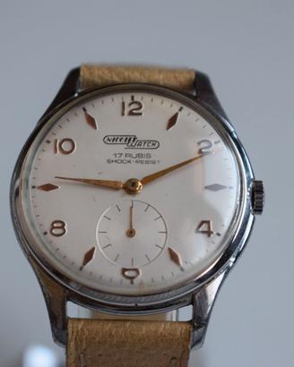 Nicolet Watch Orologio Vintage Meccanico 17 Rubis