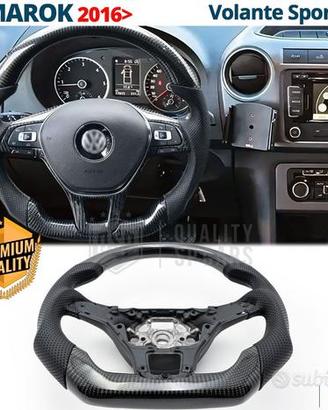 VOLANTE Sportivo Per VW Amarok in Carbonio e Pelle