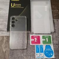 Cover custodia + Pellicola VETRO Samsung S24
