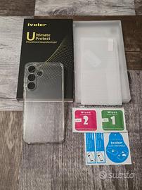 Cover custodia + Pellicola VETRO Samsung S24