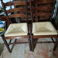 Due sedie color noce