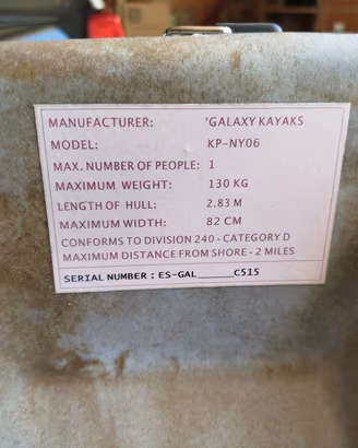kajak Galaxy canoa per la pesca 