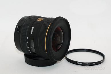 obiettivo grandangolare zoom Canon sigma 10-20mm 