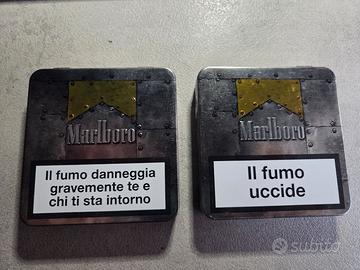 Set 2 Scatole di Latta Marlboro Vintage