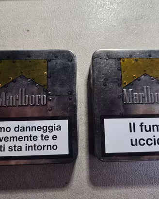 Set 2 Scatole di Latta Marlboro Vintage