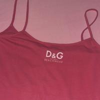 Topdi Dolce Gabbana rosa stile anni 2000