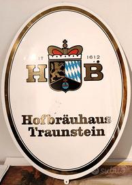 Insegna Metallo Smaltata HOFBRÄUHAUS TRAUNSTEIN
