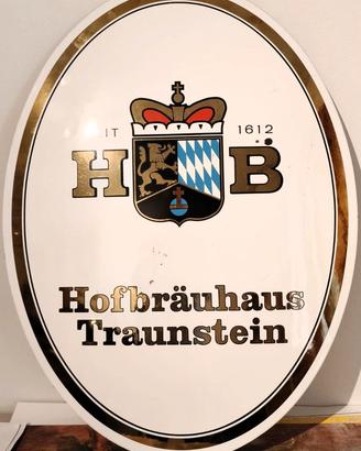 Insegna Metallo Smaltata HOFBRÄUHAUS TRAUNSTEIN
