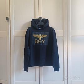 Felpa zip Boy London nera oro S - Unisex