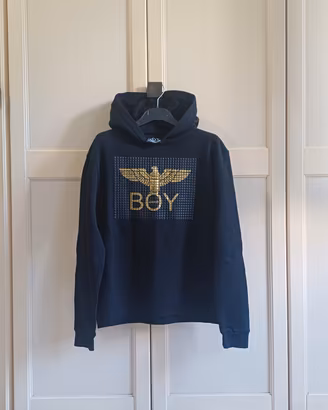 Felpa zip Boy London nera oro S - Unisex