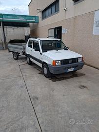 Fiat Panda con gancio traino e carrello tutto in o