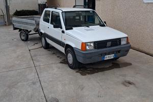 Fiat Panda con gancio traino e carrello tutto in o