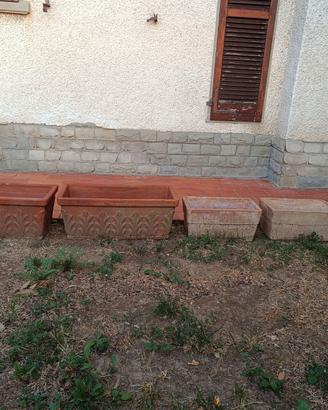 5 vasi in terracotta