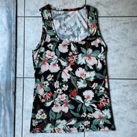 Canotta Tezenis, Floreale Nera, Nuova, Versatile