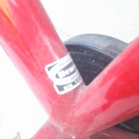 bici rossa marca ferrari