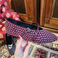 Ballerine in camoscio con strass Ovyè, taglia 38