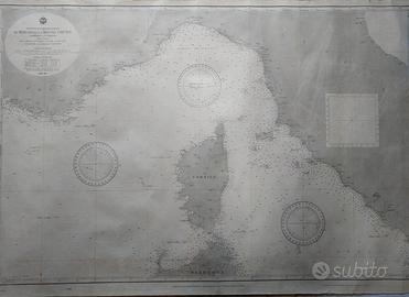 ANTICA CARTA GEOGRAFICA NAUTICA