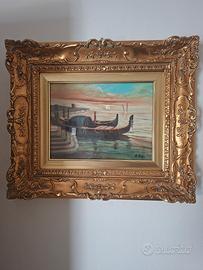 Quadro olio su tela stile barocco 
